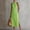 Green, variant on Women's Sleeveless High Neck Lace Trim Midi Dress Casual Summer Vacation Shift Dress with Pockets and Side Slits