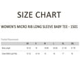 thumbnail image 3 of BELLA + CANVAS Women's Micro Rib Long Sleeve Baby T-Shirt (Solid Black Blend , 2XL), 3 of 8