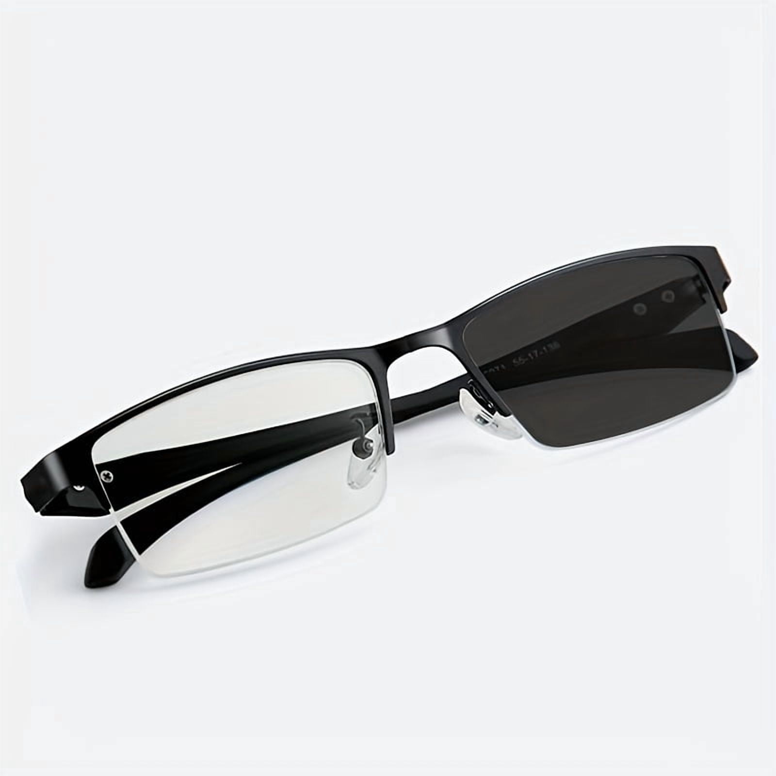 Zinqora Unisex Multi‑Focus Photochromic Reading Glasses, Business Style Auto‑Tint Eyeglasses