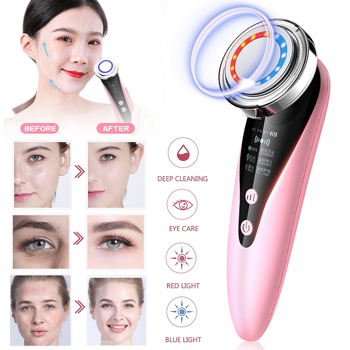 Portable Wrinkle Anti Aging Therapy Devices Radio Frequency Skin Tightening Facial Machine 5 In 1 Ultrasonic Beauty Machine Skin Rejuvenation Machine Walmart Com Walmart Com