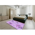thumbnail image 5 of Ahgly Company Machine Washable Indoor Rectangle Transitional Purple Area Rugs, 4' x 6', 5 of 7
