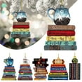 thumbnail image 3 of TERGAYEE Bookcase Hanging Tag Christmas Tree Pendant,Christmas Pendant Decoration, Bookcase Vintage Home Decoration, Hanging Tag, Xmas Home Ornament, 3 of 3