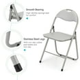 thumbnail image 4 of YUSAZENS 4 Pack Folding Chairs, Fabric Dining Chair Set with Padded Cushion and Back, Indoor Outdoor Upholstered Commercial Seat for Home Office Events Wedding Party, Gray, 4 of 7