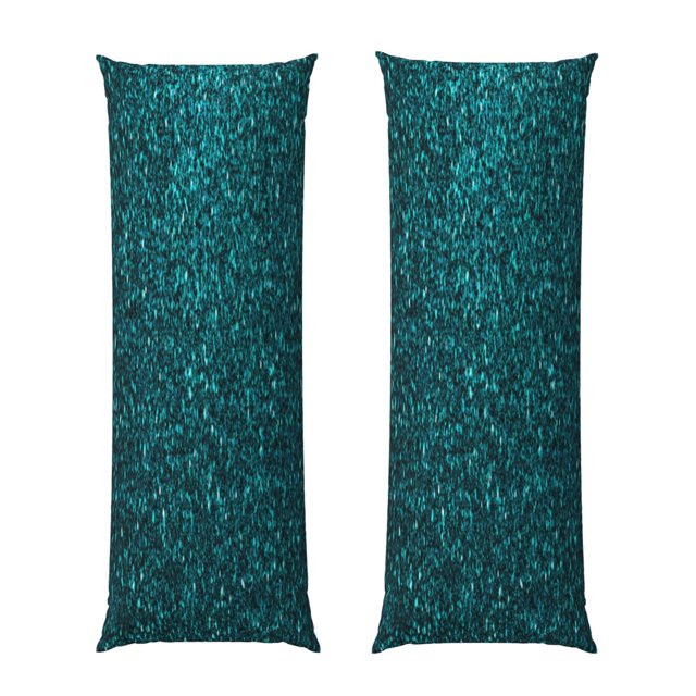 Fotbe teal sparkling Funda para Almohada Corporal con Diseño, Funda de Microfibra Ultrasuave de 20x54 Pulgadas, Ropa de Cama Elegante