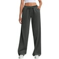 thumbnail image 3 of qucoqpe Women's High Waist Jogger Pants Wide Leg Sweatpants All Season Outfits, 3 of 4