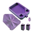 thumbnail image 4 of Bandeja para arte de diamantes con tapa, contenedor de almacenamiento fácil de usar, bandeja clasificadora de cuentas negro y violeta, 4 of 9