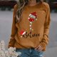 thumbnail image 1 of Suéter de manga larga con estampado de animales para mujer, Tops elegantes Vintage, camiseta de muñeco de nieve de moda callejera, cuello redondo, Otoño e Invierno, 1 of 5