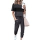 thumbnail image 1 of Conjunto Deportivo de Dos Piezas para Mujer PRETTYGARDEN Rayas Gris Oscuro XL, 1 of 5
