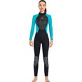thumbnail image 1 of Trajes De Buceo Traje de neopreno de 3 mm Traje de baño de una pieza elástico cálido Traje de baño (Mujer Verde L), 1 of 7