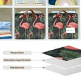 thumbnail image 4 of Yayeee Foldable Storage Basket for Shelves with Handles Waterproof Cloth Bins, Red Flamingo Pattern, 4 of 7
