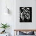 thumbnail image 4 of Awypu  - Black And White Lion Head Portrait Wall Art Painting Print On Canvas Animal The Picture For Home Modern Decoration, 4 of 5