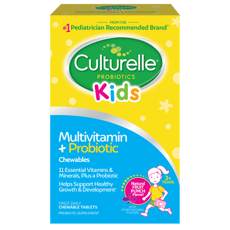 Culturelle Kids Multivitamin + Probiotic For Kids 3+, Promotes Digestive + Oral Health and Immune Support, 50 Count