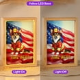 thumbnail image 2 of Firefighter Corgi Hero Rescue Fire Dept Fireman USA Flag Acrylic Plaque with Wood Photo Frame Box Welsh Corgi Dog Lover Gifts Idea Light Box - 02026, 2 of 5