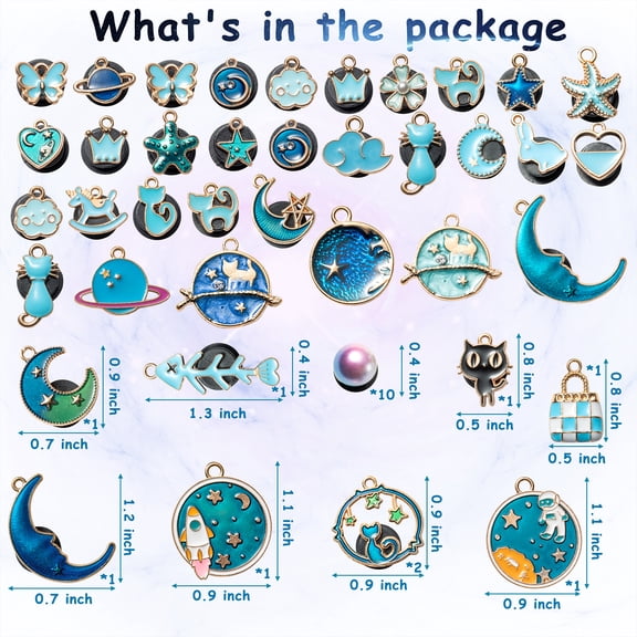 50-Piece Cat Moon Enamel Shoe Buckle Set, Alloy Metal Shoe Charms for DIY Craft Party Favors