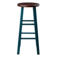 thumbnail image 4 of Winsome Ivy 29" bar Stool Rustic Teal w/ Walnut Seat, 4 of 5