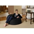 thumbnail image 3 of Chill Sack Bean Bag Chair, Memory Foam Lounger with Micorsuede Cover, Kids, 3 ft, Black, 3 of 3