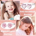 thumbnail image 3 of Txmasen 12 Pairs Surgical Steel Screw Back Earrings Sets Hypoallergenic Screw Back Stud Earrings Cute Heart Tiny CZ Flower Pink Stud Earrings for Women, 3 of 8