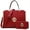 A-Burgundy, variant on Dasein Women Large Satchel Handbag Shoulder Purse top Handle Work Bag Tote with Matching Wallet