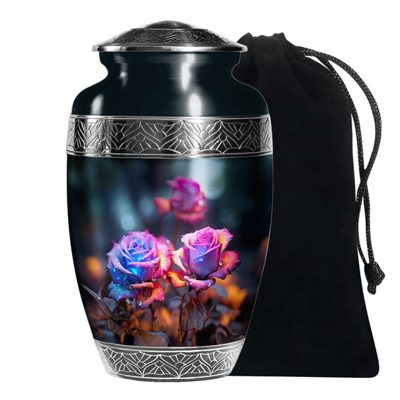 KARYLIZ Rose Decorative Urn For Human Ashes Man Large Unique Urns For Adult Female 10 Inch