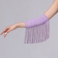 thumbnail image 6 of Lispipm Women's Retro Long Opera Pageant Gloves 1920s Fringe Fingerless Elbow Glove for Costume Party Wedding Arm Sleeves Purple, 6 of 8