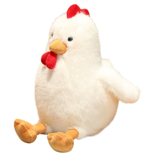 Pollo de peluche de juguete, Animal relleno de pollo, coche de juguete decorativo, muñeco de peluche de Animal suave, muñeco de pollo para novia,