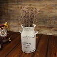 thumbnail image 6 of Fauevav Galvanized Green Milk Can Antique Retro Vase Metal Planter Rustic Vintage Primitive Flower Holder Farmhouse Country Plant for Home Office Decor, 7.5”, 6 of 8