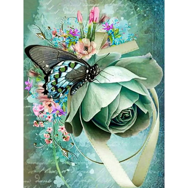Wdftyju Kit 5D DIY Flores artísticas Taladro redondo completo Pintura artesanal (NY081) Wdftyju 5fa9pj9um8fs1cg3D01