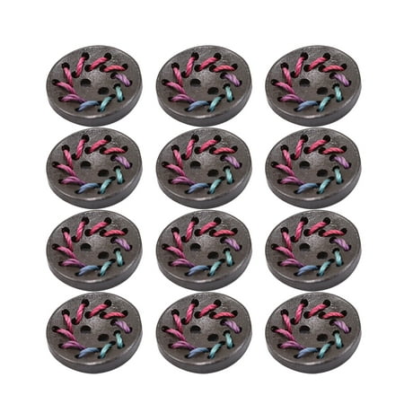 

50pcs Colorful Wooden Buttons Handmade DIY Beautiful Buttons Clothes Adornment for Clothes Hat Shirt (36L=23.0 MM)