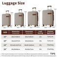 thumbnail image 3 of 4 Piece Luggage Set with Compression Packing Cubes for Suitcase Expanable Spinner Wheels Lightweight Suitcase with TSA Lock 16 IN+20IN+24IN+28IN, 3 of 9