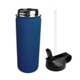 thumbnail image 2 of Yiaed teal blue Print Water Bottle with Straw Lid, Stainless Steel Double Wall Insulated Water Bottle | Leak-Proof and Spill-Proof Water Bottle, 2 of 8