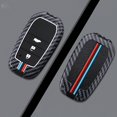 thumbnail image 3 of Key Fob Cover Compatible with Toyota Yaris GR Corolla Cross Yaris Hybrid Hilux C-HR 2020-2024 2 Button Keychain Case Holder Protector,3 Buttons a Grey, 3 of 5