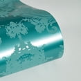 thumbnail image 4 of Tempaper Textured Damsel Metallic Teal Peel and Stick Damask Wallpaper, 20.5" x 16.5', 4 of 8