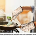 thumbnail image 4 of Cute Oven Mitts,White Christmas Gingerbread Man Pattern Oven Mitt 2-Pack Set,Kitchen Gloves for Oven,Heat Resistant Oven Mitts 7.7"x12", 4 of 7