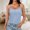 Blue, variant on Women's Modal Spaghetti Strap Cropped Cami,Sleeveless Soft Solid Casual Layering Vest with Built in Bra Pads,Adjustable Shoulder Straps Plus Size Yoga Dance Workout Tank for Adult Grey M