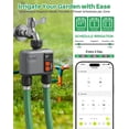 thumbnail image 3 of Smart WiFi Water Timer 2-Zone, Sprinkler Timer with Wi-Fi Hub, 2 Outlets Bluetooth Hose Timer with Rain Delay, Wireless Irrigatio, 3 of 8