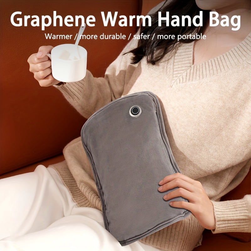 LEEYNEER VanSmaGo Graphene Rechargeable Hand Warmers - Portable Heated Gloves Bag with 10000mAh Power Bank  2 Heating Zones & 3 Temperature Settings  Fast-Charging Electric Heating Pouch
