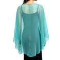 thumbnail image 4 of Womens Dressy Tops Poncho Chiffon Blouses, Asymmetrical Lightweight Flowy Shirt, Chiffon Cape Shawl and Wraps for Women, Soft Capelet for Evening Dress, Wedding Capes Cover-Up, 4 of 4