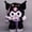 Kuromi, variant on Graduation Season Sanrio Plush Doll Kuromi Melody Cinnamoroll Academic Uniform Graduation Doctor's Hat Plushies Toy Student Gift