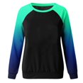 thumbnail image 4 of Vedolay T Shirts for Women Women's Oversized Sweatshirts Turtleneck Pullover Long Sleeve Hoodies Tops,Dark Blue XXL, 4 of 5