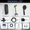 thumbnail image 6 of PHANCIR 12" Rain Shower Head Combo, High Pressure Rainfall with Ajustable Extension Arm, 7 Modes Handheld Shower Head, Black, 6 of 8