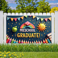 thumbnail image 7 of Colorful Design Happy Graduation Banner Preschool Graduate Rainbow Theme for Preschool Graduation Party Kids Celebration Classroom Decoration, 7 of 7