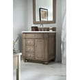 thumbnail image 4 of James Martin Furniture 157-V30-CWH-3AF 30 in. Bristol Cottage White Single Bathroom Vanity with 3 cm Arctic Fall Solid Surface Top, 4 of 7