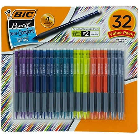 Bic Matic Grip Mechanical Pencil, HB #2, 0.7mm, 32 Ct