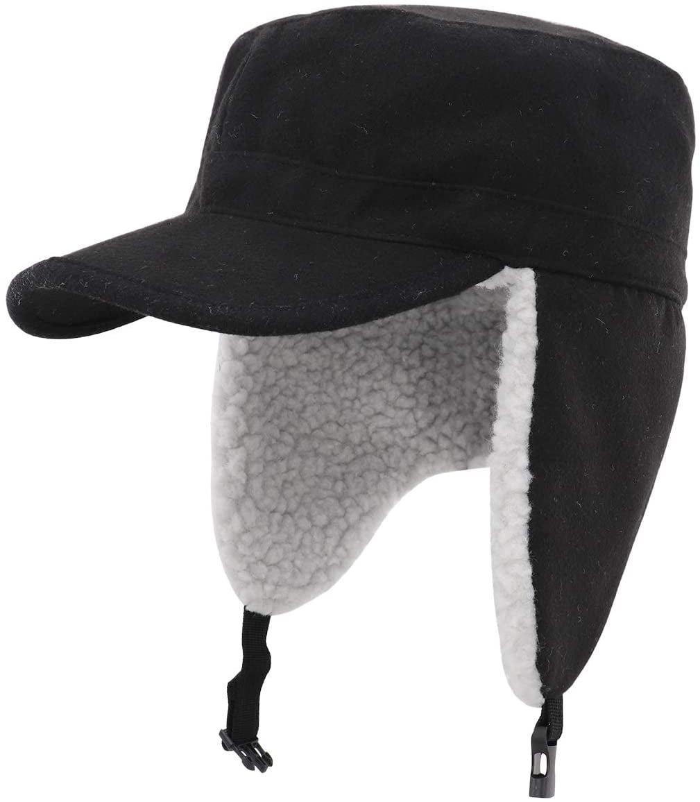 Woolen Flodable Flat Top Baseball Cap 