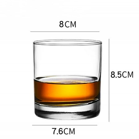 

Livesture Whiskey Glass Wine Glass Foreign Wine Glass Crystal Glass Octagonal Glass Thickened Bar Glass Set Beer Glass D
