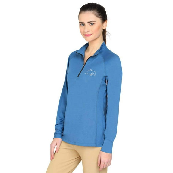 Ecorider By Tuffrider Ladies Denali Sport Shirt 3X Dark Blue/Grey