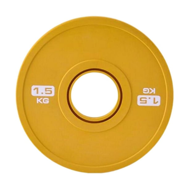 Disco de cambio de peso para levantamiento de pesas, práctico y pequeño disco de cambio para entrenamiento de fuerza, ejercicio de levantamiento para 15 kg Amarillo