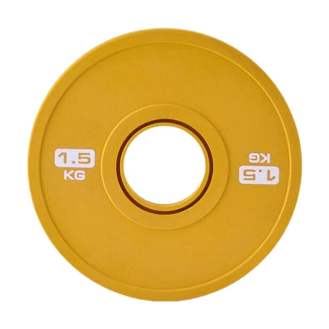 Disco de cambio de peso para levantamiento de pesas, práctico y pequeño disco de cambio para entrenamiento de fuerza, ejercicio de levantamiento para 15 kg Amarillo
