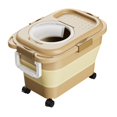 thumbnail image 1 of Hyasfey Folding Rice Storage Container BPA-Free Large Capacity Collapsible Sugar Cereal Storage Bin Dispenser with Rolling Wheels, 1 of 8