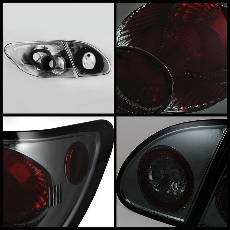 AKKON - For 2003-2008 Toyota Corolla Smoked Altezza Tail Lights